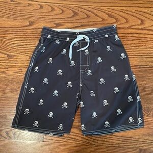Wes and Willy boys skull swim trunks